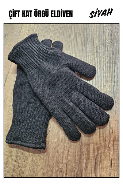 TATA CRAFT قفازات شتوية سميكة بطبقة مزدوجة للجنسين، موضة عصرية للنساء والرجال