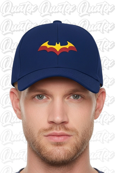 QUATEX Капелюх з вишивкою Batsman – Синій 100% бавовна габардин, унісекс модель