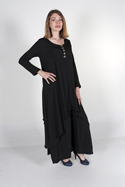 1tarz Günlük Yazlık Salaş Kadın İki Katlı Elbise