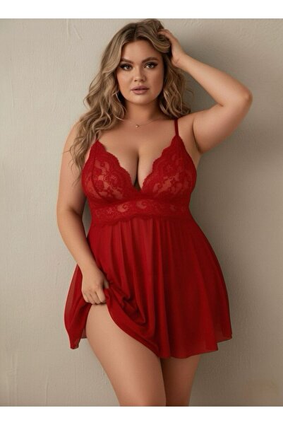 Brs underwear Cămașă de noapte transparentă, multicoloră, mărime mare