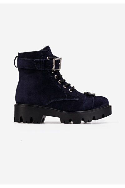 B T Shoes Bocanci dama piele albastri Antonina V2