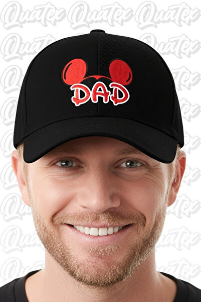 QUATEX Мики Баща шапка с бродерия – черна 100% памук габардин унисекс модел