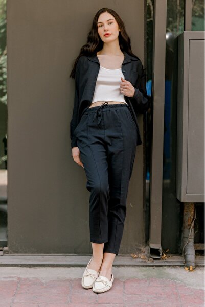 Toridas Keten Günlük İkili Takım Elbise Pantolon Gömlek