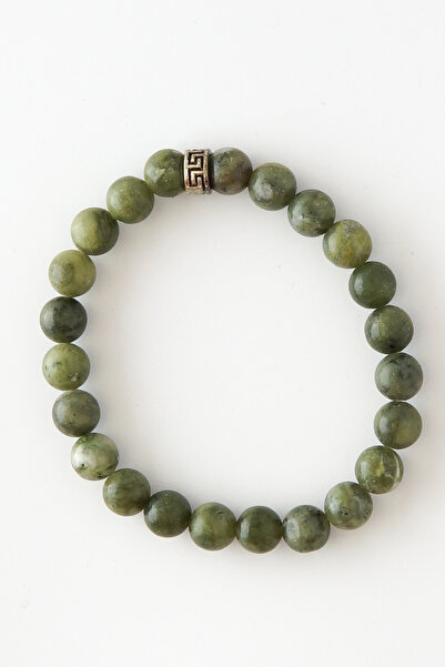 Perlavita سوار من حجر اليشم للشفاء والهدوء، حجر طبيعي