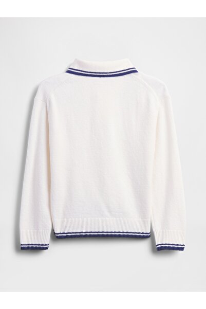 GAP Erkek Bebek Beyaz CashSoft Polo Kazak