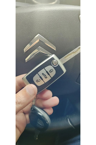 OEM Husă cheie briceag cu 3 butoane Peugeot 107, 207, 307, 307S, 308, 407, 607 și Citroën C2, C3, C4