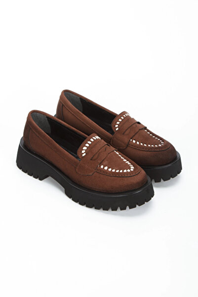 MFT AYAKKABI Удобни дамски мокасини с мотиви в кафяво