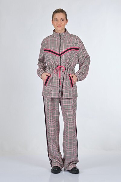 Unique fashion Унікальний модний жіночий комплект пальто в клітинку - повсякд...