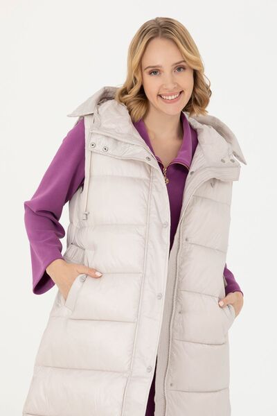 U.S. Polo Assn. Women's Stone Vest with Hooded Belt Detail 1685430