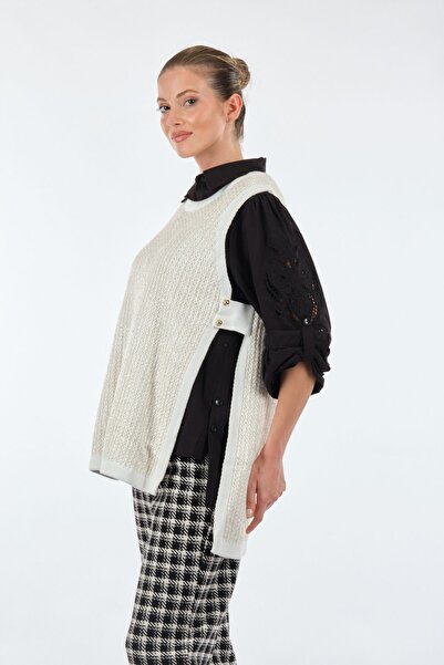 Unique fashion Унікальний оверсайз-жилет середньої довжини для жінок - мінімалістичний стиль