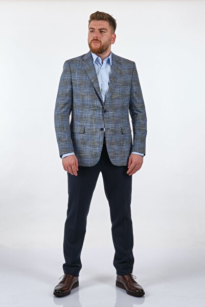 TOM BECKER Checkered Gray Men's Jacket Sc45122017