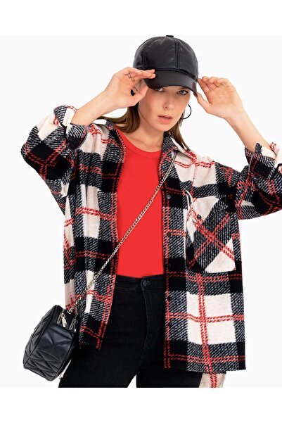 SEÇİL Lumberjack Shirt Plaid Patterned Oversize Pocket Detailed Qks Casual Shirt221201039#22-12#