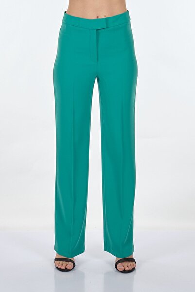 Ekol Wide Leg Green Women's Trousers23104094