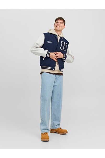 Jack & Jones Чоловіче пальто Jack&Jones Navy Blue чоловіче пальто для коледжу 12241559