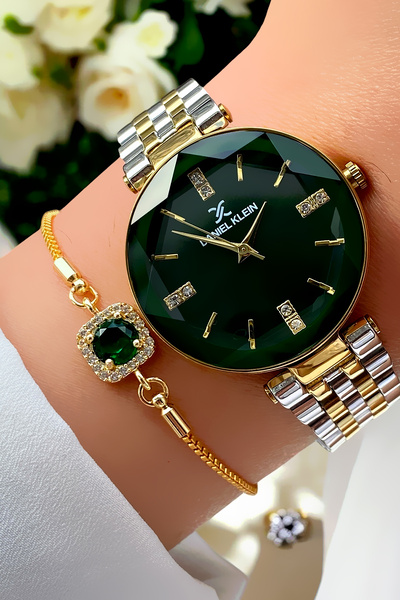 Daniel Klein Çelik Gelin Nişan Kına Saati Kadın Kol Saati Bileklik Hediyeli