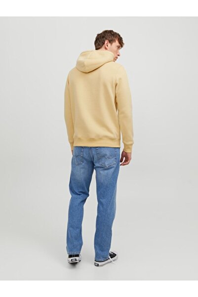 Jack & Jones Ανδρικό φούτερ με κουκούλα κίτρινο 12242197_JORDALSTON BRANDING SWEAT