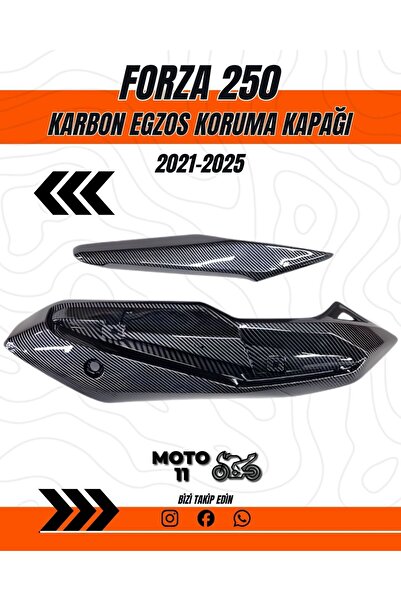 Honda Forza 250 Egzoz Koruma Kapağı Karbon 2021 2025 | Moto11