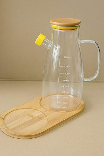 ERKUGO Bambu 2 Bölmeli Yağdanlık Altlığı, Yağdanlık Standı, Sosluk Standı