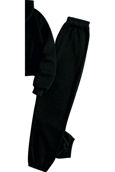 HOFFNUNG Casual Hooded Top and Sweatpants Set - Solid Color Milano Full Zip