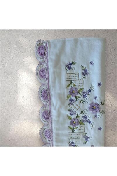 TUTUYA TEXTIL Prosop de față pentru mână, brodat cu ac, 50x90cm