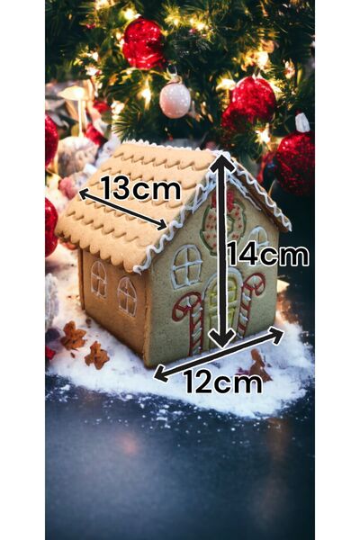Maflen Yılbaşı Yeni Yıl Noel Kurabiye Evi Gingerbread House Kolay Yapım Kurabiye Kalıbı Seti Ve Glazür 100g