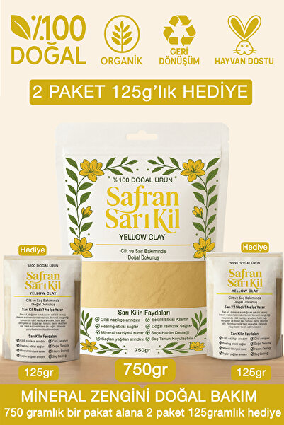 Safran SARI KİL YELLOW CLAY DOĞAL CİLT BAKIM ÜRÜNÜ