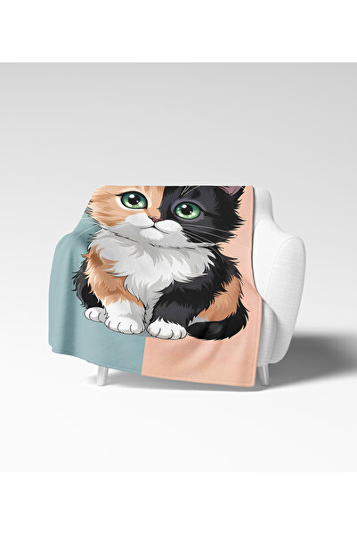 Erays Home Cute Cat Kitty Fleece Tv Blanket Polar Soft Blanket