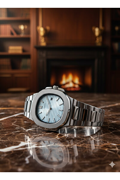 Store Patek Model Gümüş Tiffany Eşref Tek Saati