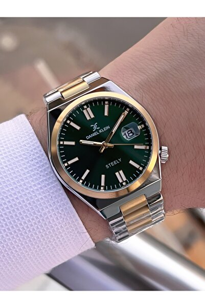 Daniel Klein Men's Wrist Watch - Steel Band, Dial with Calendar, for Engagement and Groom Edk.3.10010.6