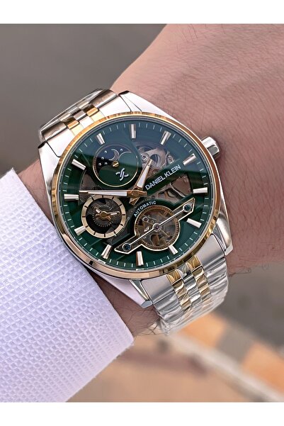 Daniel Klein Automatic & Wind-Up Moon and Sun Dial Dual Time Men's Wrist Watch Edk.14043.4