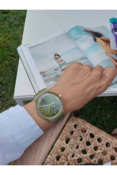 Ricardo Ozel Sport Collection Haki Renk Silikon Kordon Kol Saati bb0001