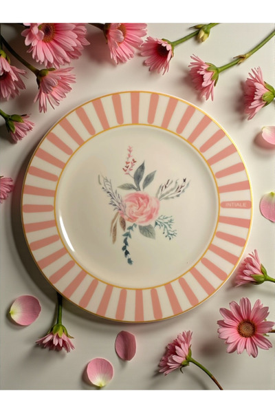 Intiale طبق بورسلين بوتانيكا روز 27 سم