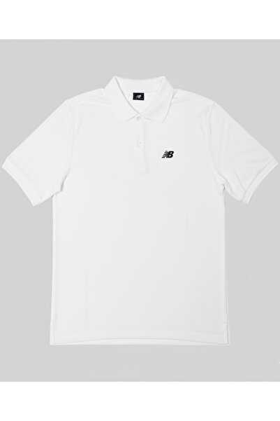 New Balance MNT3415 Λευκό ανδρικό μπλουζάκι πόλο με γιακά