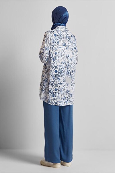 Alvina Patterned Pants Suit 44813