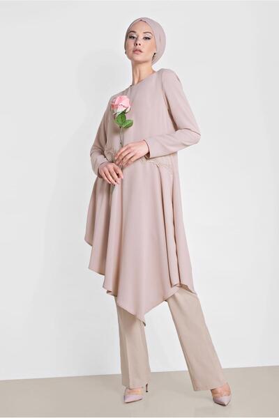 Alvina 4250 Model Asymmetrical Cut Tunic