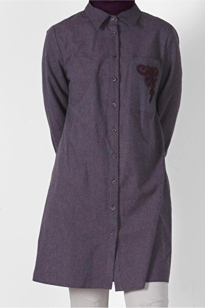 Alvina Tunic with Processing Details, Pockets and Buttons 42321