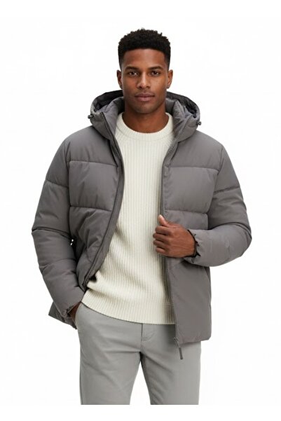 Jack & Jones Ανδρικό παλτό Jjworld Puffer Grey 12259850