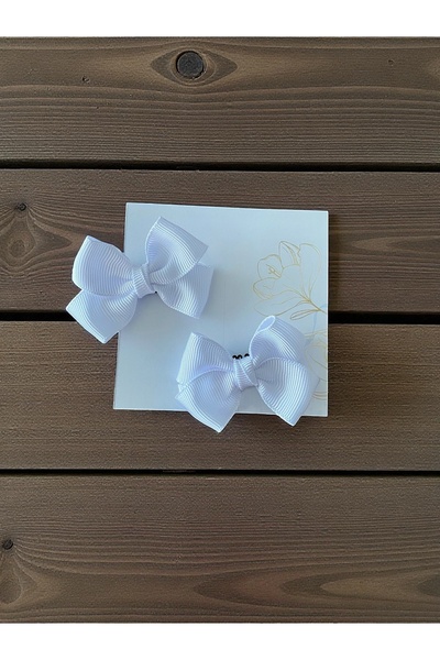 EGOMİ Grosgrain Ribbon Bow Hairless Baby Clip