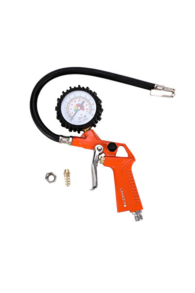 Lawazim Tire Inflator - Air Pressure Gauge and Inflator Attachment for Compressor Use