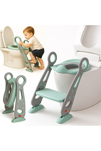 Linomag Scaun de toaletă pentru copii cu scară, Linomag®, pliabil, înălțime r...