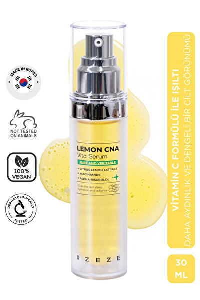 IZEZE LEMON CNA Vita Serum, 30ml | Işıltılı Ciltler İçin C Vitamini, Niacinam...