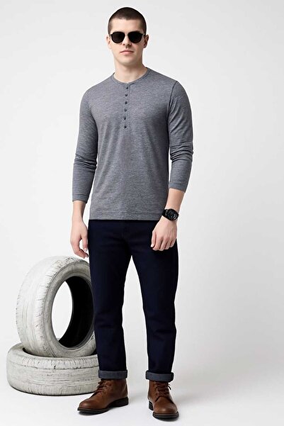 STITCH by MH Men’s 7-Button Henley Long Sleeve T-Shirt