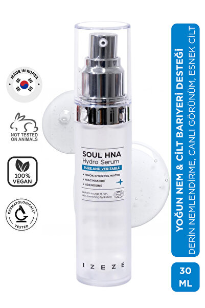 IZEZE Soul HNA Hydro Serum, 30ml | Kuru Ciltler İçin, Hyaluronik Asit ve Niac...
