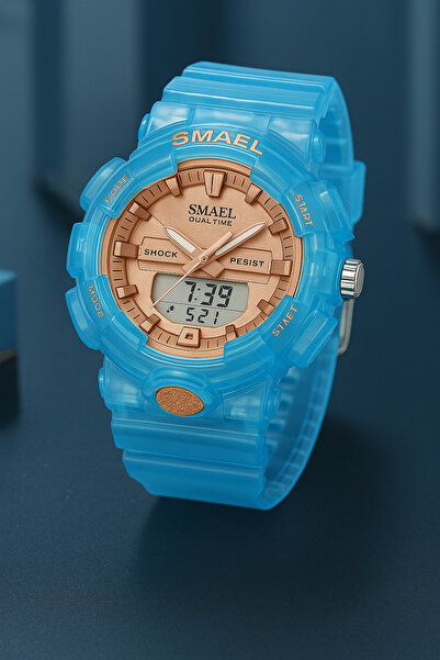 SMAEL 8025 Silikon Kordon Led Ekran Aydınlatmalı Dijital Erkek Kol Saati