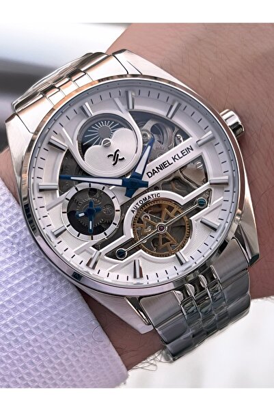 Daniel Klein Automatic & Wind up Moon and Sun Dial Dual Time Special Men's Wrist Watch Edk.14043.1
