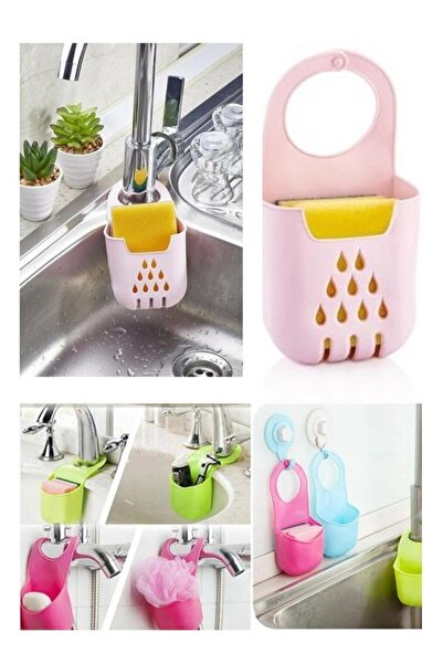 ZUZU MADE Askılı Bulaşık Süngeri Düzenleyici + Bulaşık Süngeri Hediyeli Banyo...
