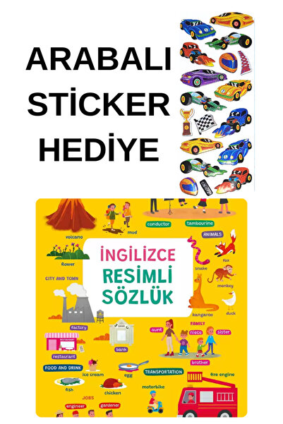 TÜRKİYE İŞ BANKASI KÜLTÜR YAYINLARI ARABALI STİCKER HEDİYELİ - OKUL ÖNCESİ RE...