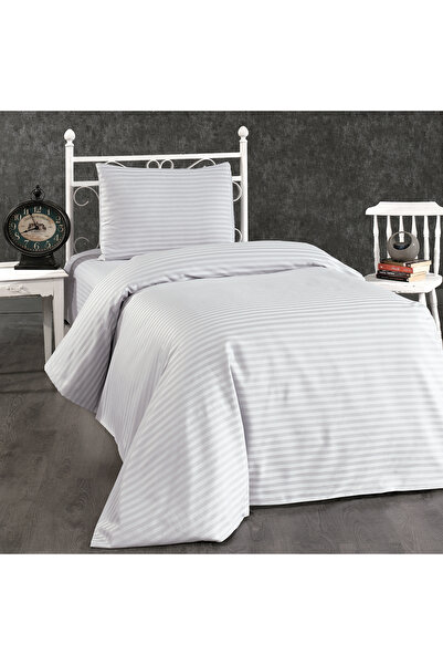 Alena Home Style طقم غطاء لحاف فردي مخطط من سلسلة الفنادق القطنية (مع ملاءة م...