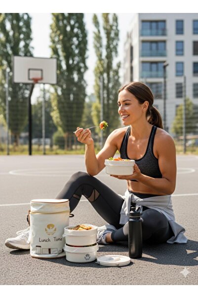 LUNCH BOX Yemek Termosu Paslanmaz Çelik 3 Katmanlı Sefer Tası 1,70 Lt