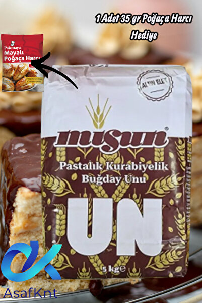 MİS UN Misun 5 Kg (ALTIN ELEK) Pastalık Kurabiyelik &1 Adet 35 Gr Poğaça Harcı